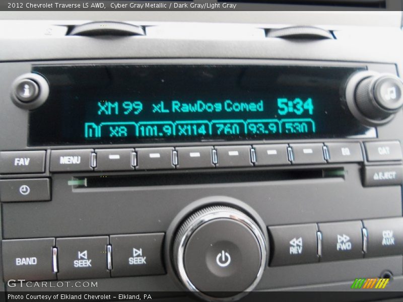 Cyber Gray Metallic / Dark Gray/Light Gray 2012 Chevrolet Traverse LS AWD