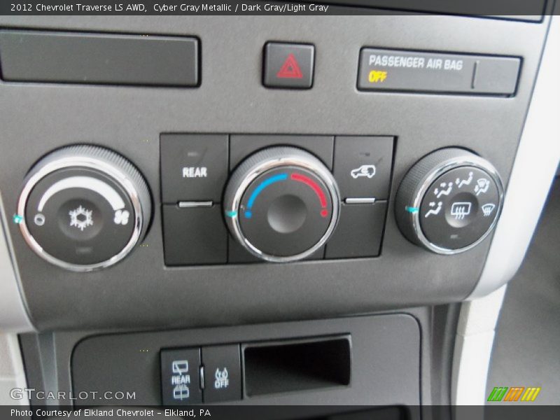 Cyber Gray Metallic / Dark Gray/Light Gray 2012 Chevrolet Traverse LS AWD