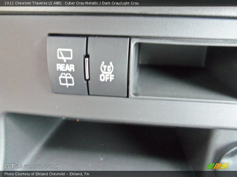 Cyber Gray Metallic / Dark Gray/Light Gray 2012 Chevrolet Traverse LS AWD