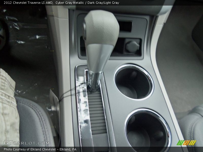 Cyber Gray Metallic / Dark Gray/Light Gray 2012 Chevrolet Traverse LS AWD