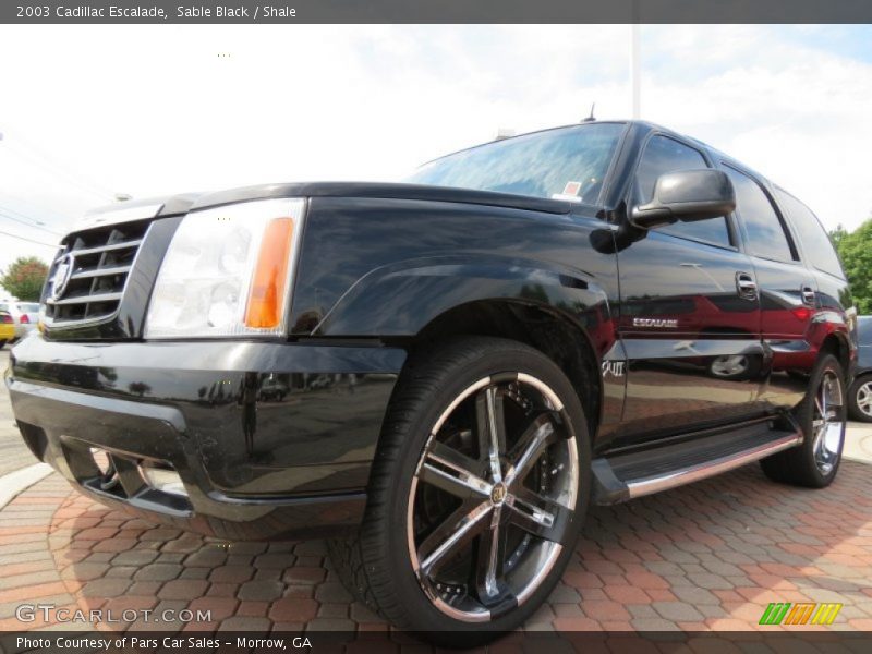 Sable Black / Shale 2003 Cadillac Escalade