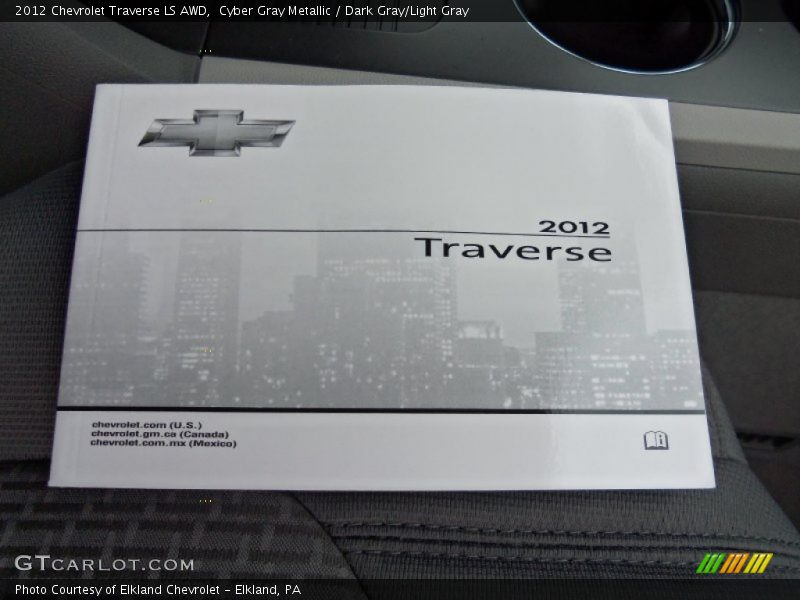 Cyber Gray Metallic / Dark Gray/Light Gray 2012 Chevrolet Traverse LS AWD