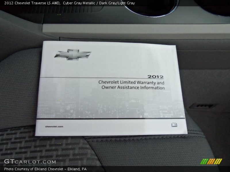 Cyber Gray Metallic / Dark Gray/Light Gray 2012 Chevrolet Traverse LS AWD