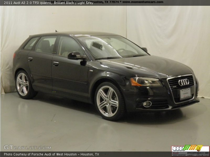 Brilliant Black / Light Grey 2011 Audi A3 2.0 TFSI quattro