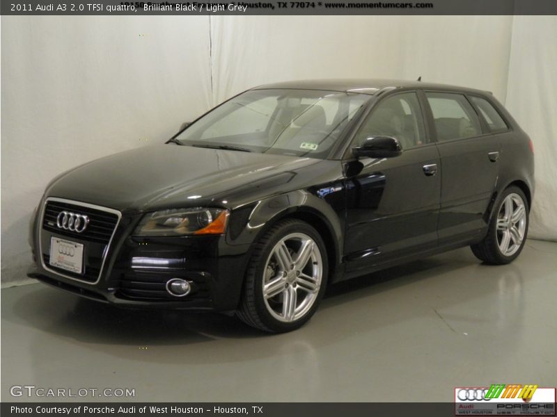 Brilliant Black / Light Grey 2011 Audi A3 2.0 TFSI quattro