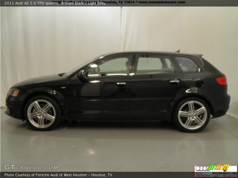 Brilliant Black / Light Grey 2011 Audi A3 2.0 TFSI quattro