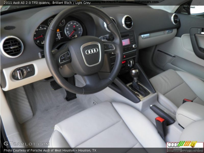 Brilliant Black / Light Grey 2011 Audi A3 2.0 TFSI quattro