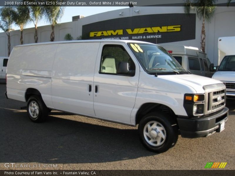 Oxford White / Medium Flint 2008 Ford E Series Van E250 Super Duty Cargo