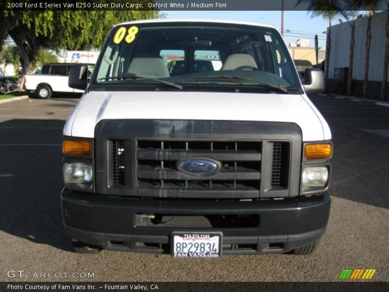 Oxford White / Medium Flint 2008 Ford E Series Van E250 Super Duty Cargo