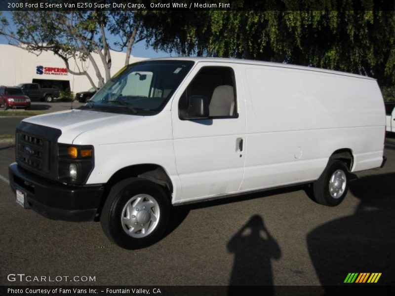Oxford White / Medium Flint 2008 Ford E Series Van E250 Super Duty Cargo