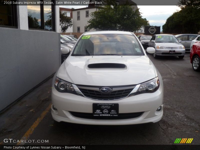 Satin White Pearl / Carbon Black 2008 Subaru Impreza WRX Sedan