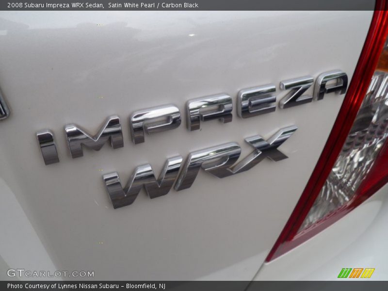 Satin White Pearl / Carbon Black 2008 Subaru Impreza WRX Sedan