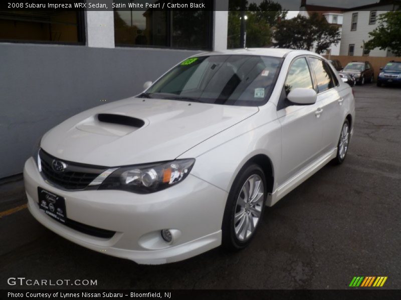 Satin White Pearl / Carbon Black 2008 Subaru Impreza WRX Sedan