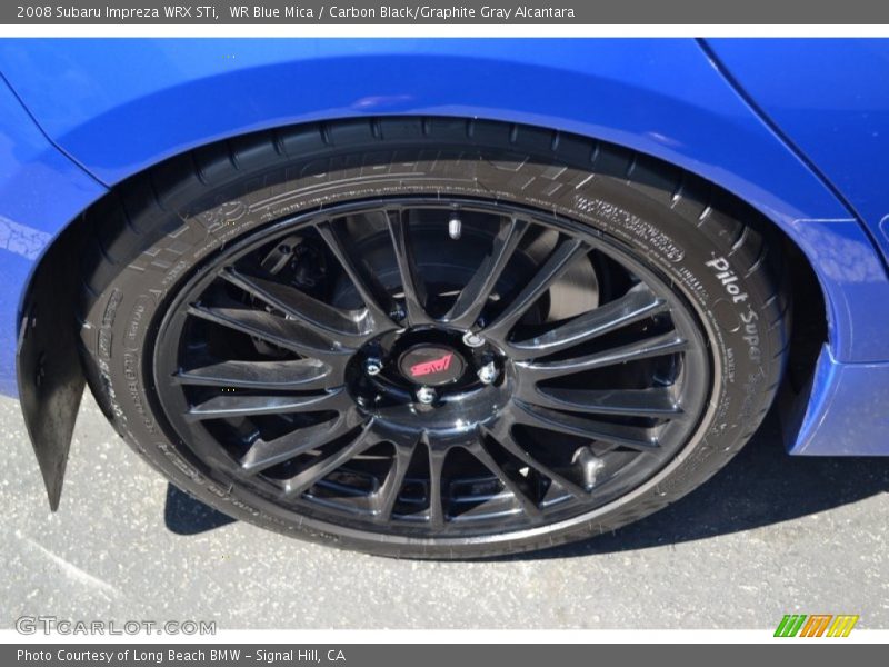 WR Blue Mica / Carbon Black/Graphite Gray Alcantara 2008 Subaru Impreza WRX STi