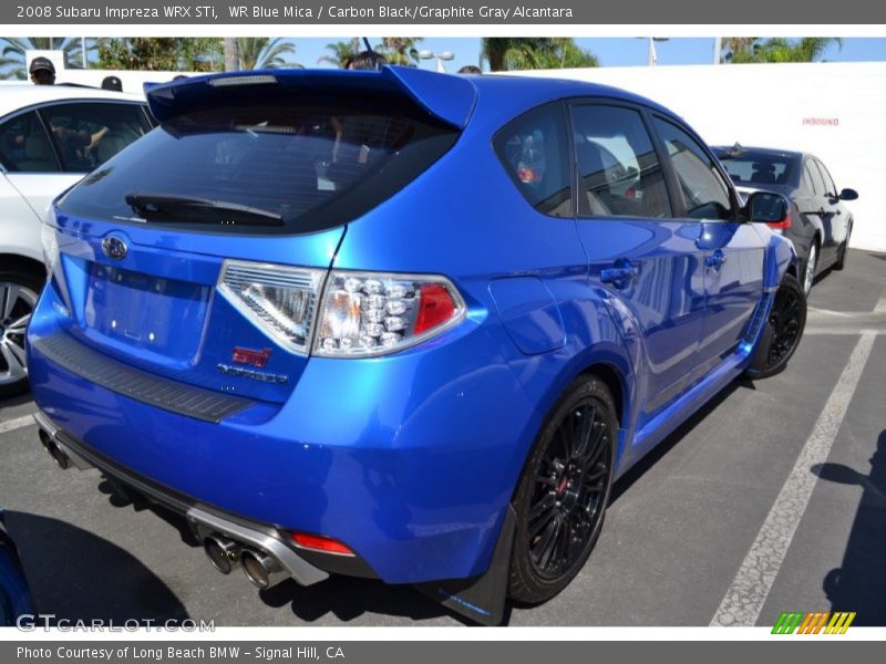 WR Blue Mica / Carbon Black/Graphite Gray Alcantara 2008 Subaru Impreza WRX STi
