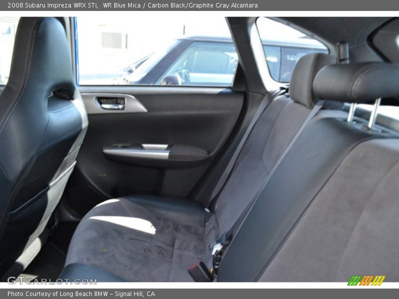 WR Blue Mica / Carbon Black/Graphite Gray Alcantara 2008 Subaru Impreza WRX STi
