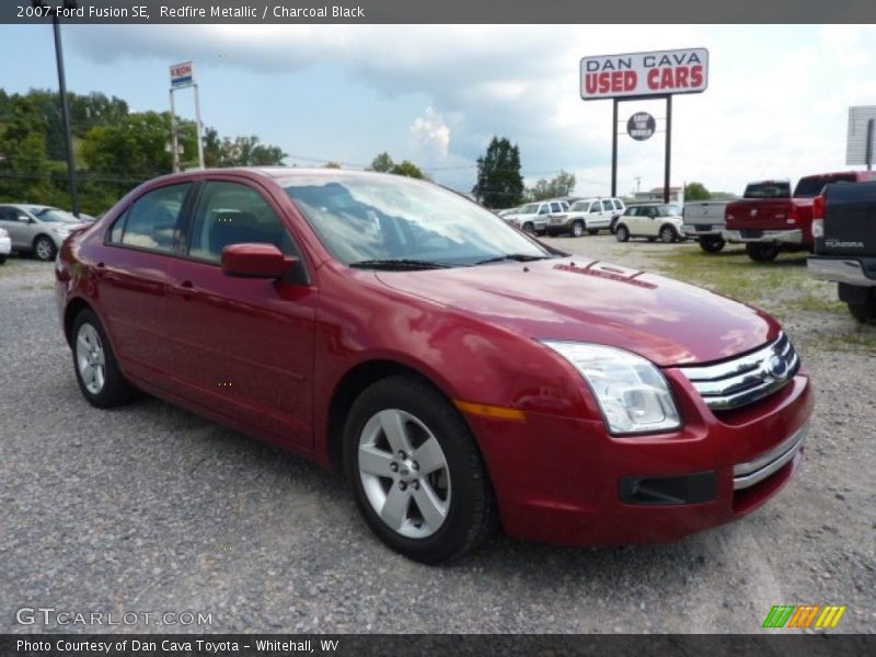 Redfire Metallic / Charcoal Black 2007 Ford Fusion SE