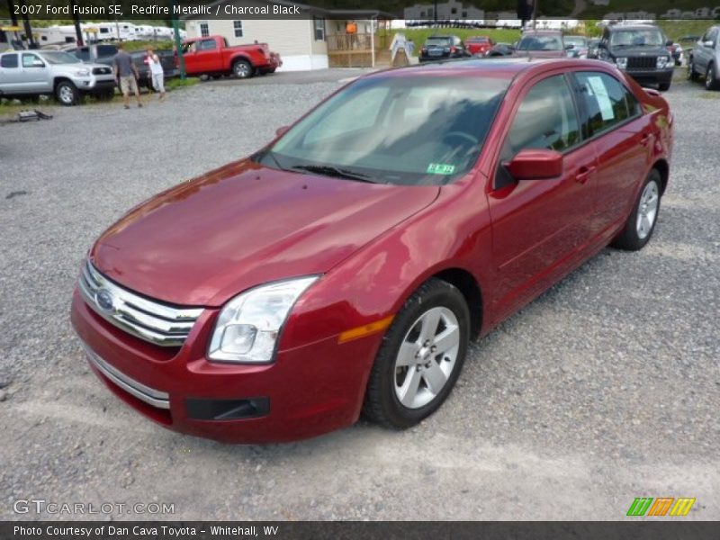 Redfire Metallic / Charcoal Black 2007 Ford Fusion SE