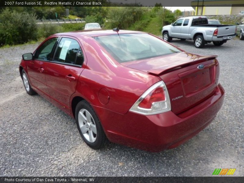 Redfire Metallic / Charcoal Black 2007 Ford Fusion SE