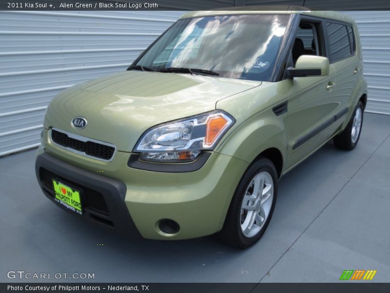 Alien Green / Black Soul Logo Cloth 2011 Kia Soul +