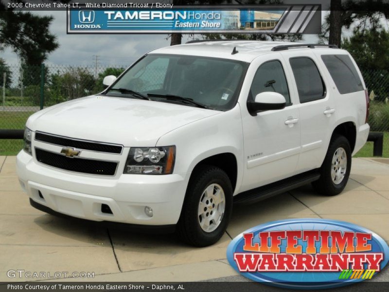 White Diamond Tricoat / Ebony 2008 Chevrolet Tahoe LT
