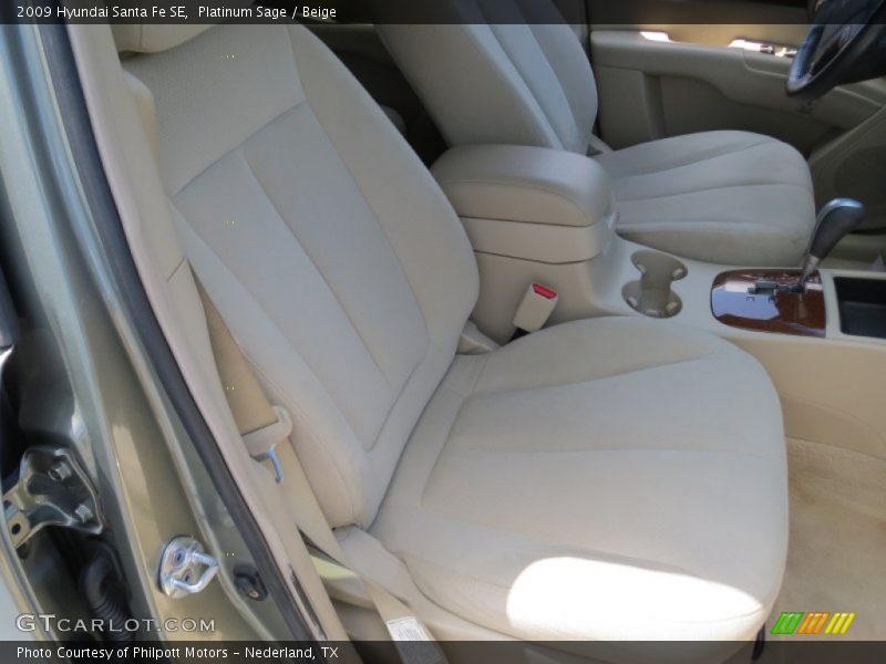 Platinum Sage / Beige 2009 Hyundai Santa Fe SE