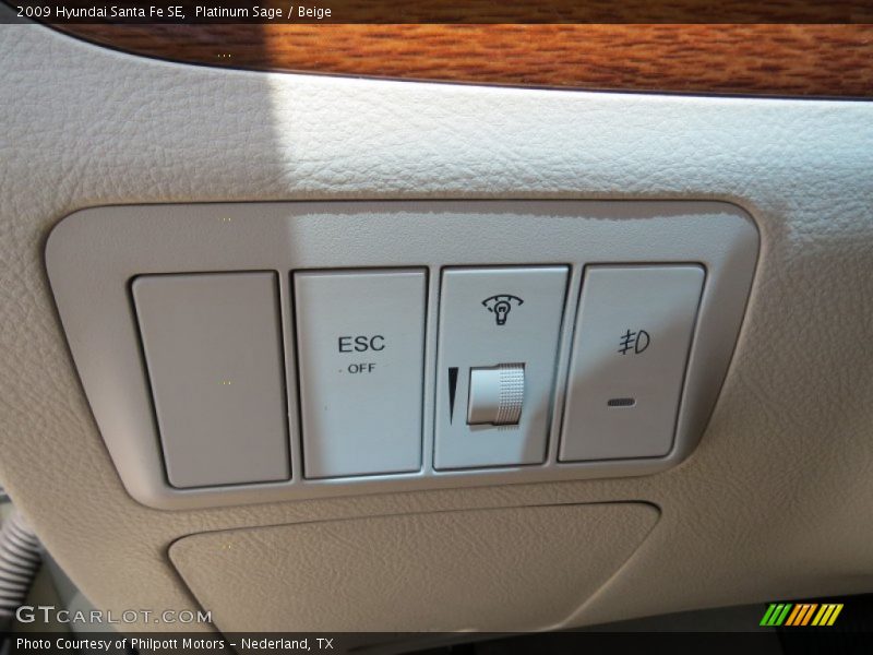 Platinum Sage / Beige 2009 Hyundai Santa Fe SE