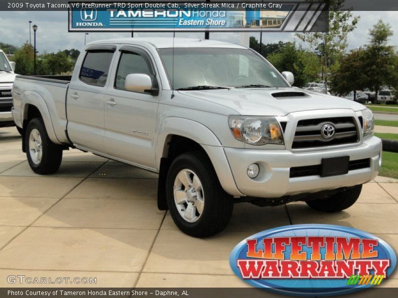 Silver Streak Mica / Graphite Gray 2009 Toyota Tacoma V6 PreRunner TRD Sport Double Cab