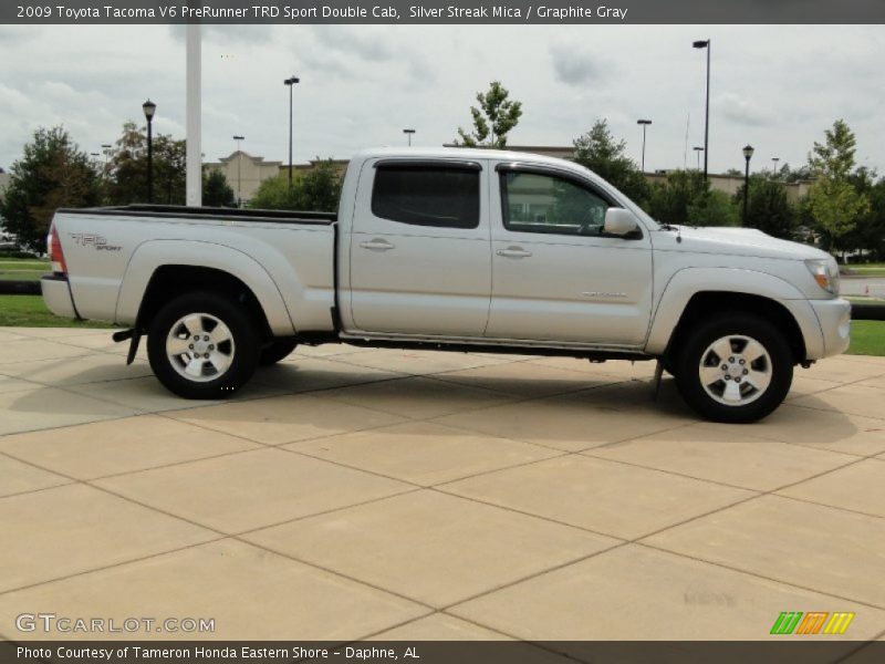 Silver Streak Mica / Graphite Gray 2009 Toyota Tacoma V6 PreRunner TRD Sport Double Cab