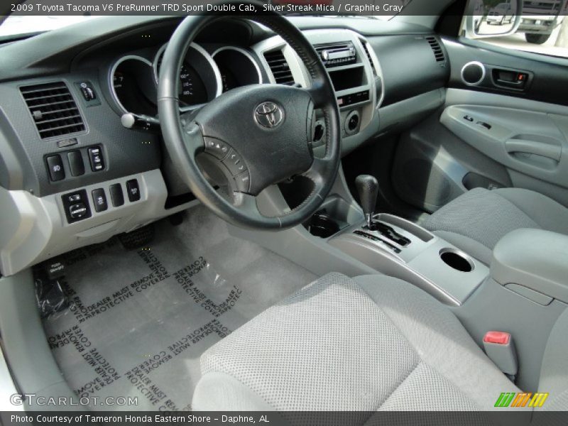 Silver Streak Mica / Graphite Gray 2009 Toyota Tacoma V6 PreRunner TRD Sport Double Cab