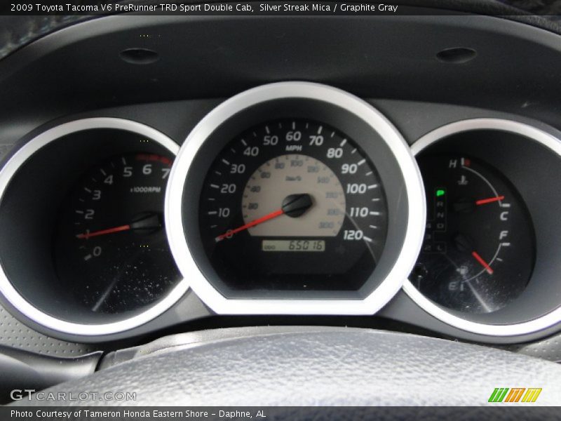 Silver Streak Mica / Graphite Gray 2009 Toyota Tacoma V6 PreRunner TRD Sport Double Cab