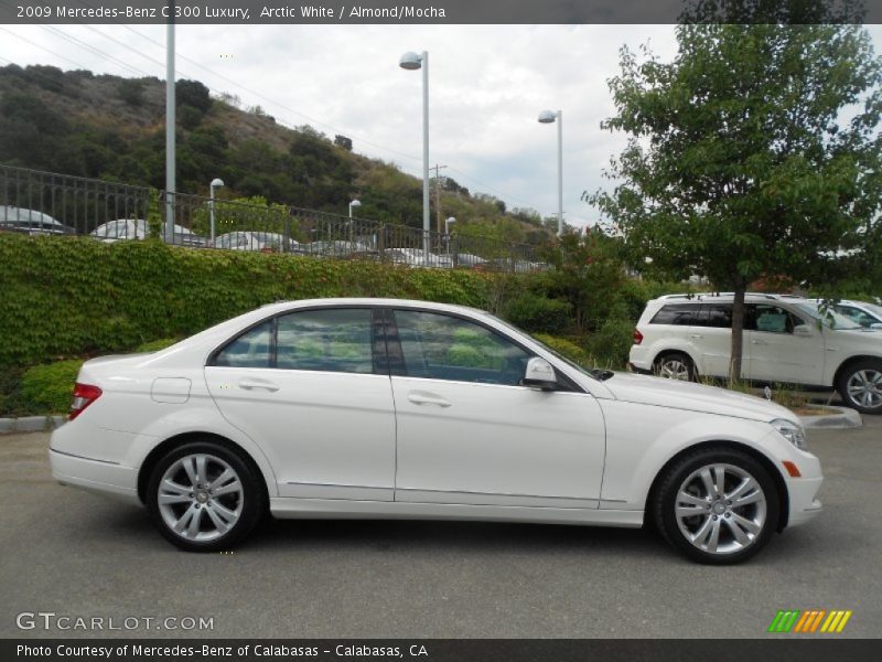 Arctic White / Almond/Mocha 2009 Mercedes-Benz C 300 Luxury