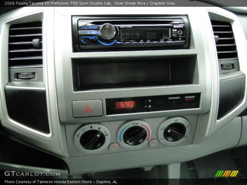 Silver Streak Mica / Graphite Gray 2009 Toyota Tacoma V6 PreRunner TRD Sport Double Cab