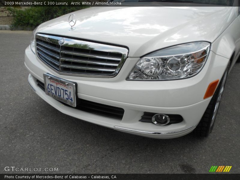 Arctic White / Almond/Mocha 2009 Mercedes-Benz C 300 Luxury