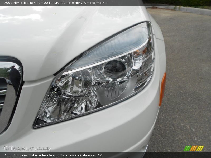 Arctic White / Almond/Mocha 2009 Mercedes-Benz C 300 Luxury