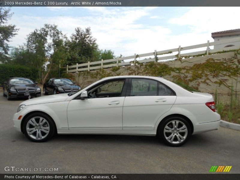 Arctic White / Almond/Mocha 2009 Mercedes-Benz C 300 Luxury