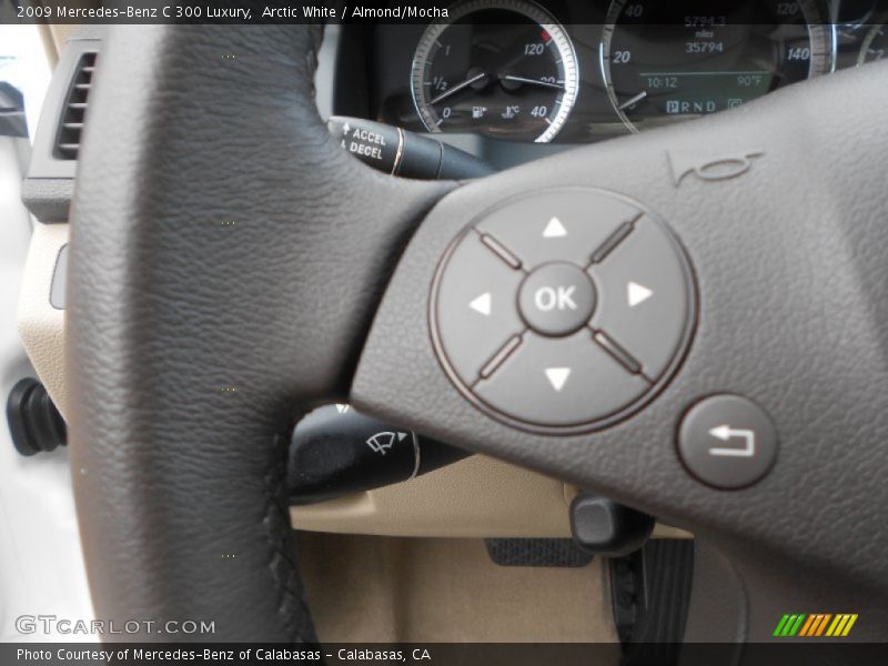 Arctic White / Almond/Mocha 2009 Mercedes-Benz C 300 Luxury