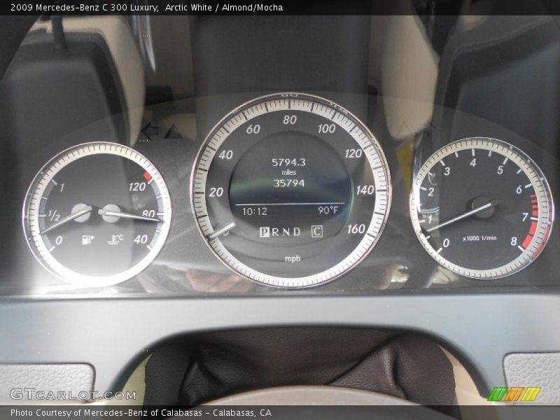 Arctic White / Almond/Mocha 2009 Mercedes-Benz C 300 Luxury