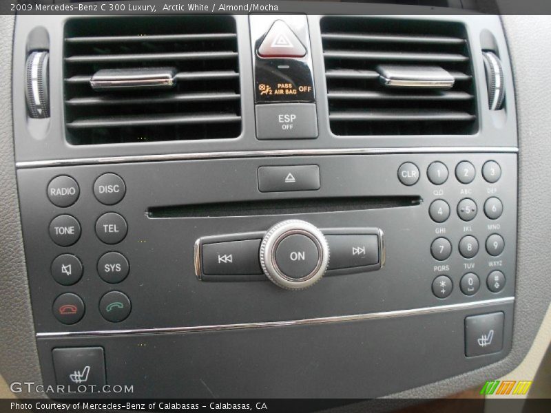 Arctic White / Almond/Mocha 2009 Mercedes-Benz C 300 Luxury