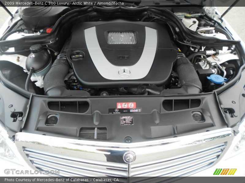 Arctic White / Almond/Mocha 2009 Mercedes-Benz C 300 Luxury