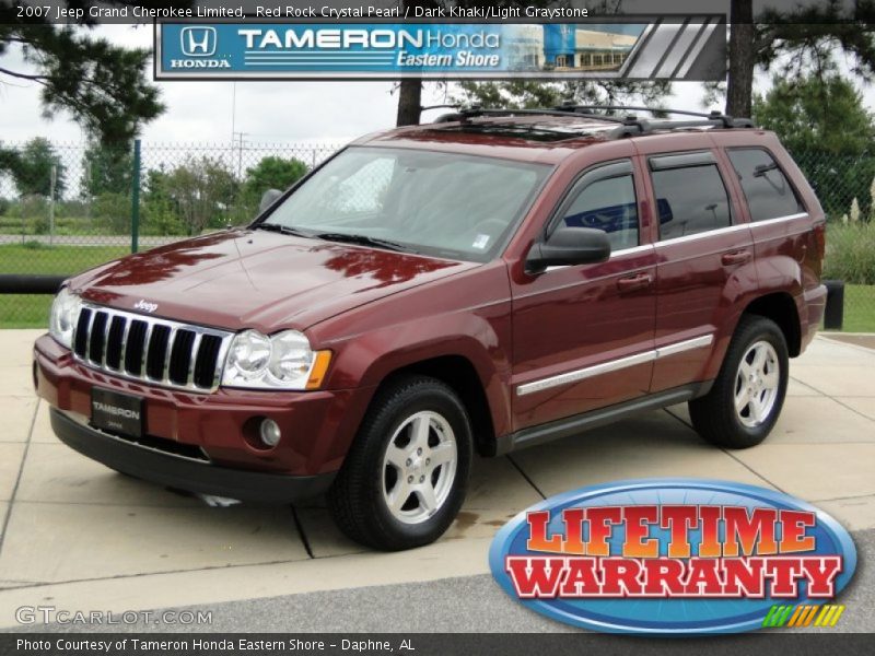 Red Rock Crystal Pearl / Dark Khaki/Light Graystone 2007 Jeep Grand Cherokee Limited