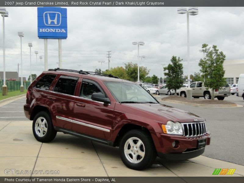 Red Rock Crystal Pearl / Dark Khaki/Light Graystone 2007 Jeep Grand Cherokee Limited