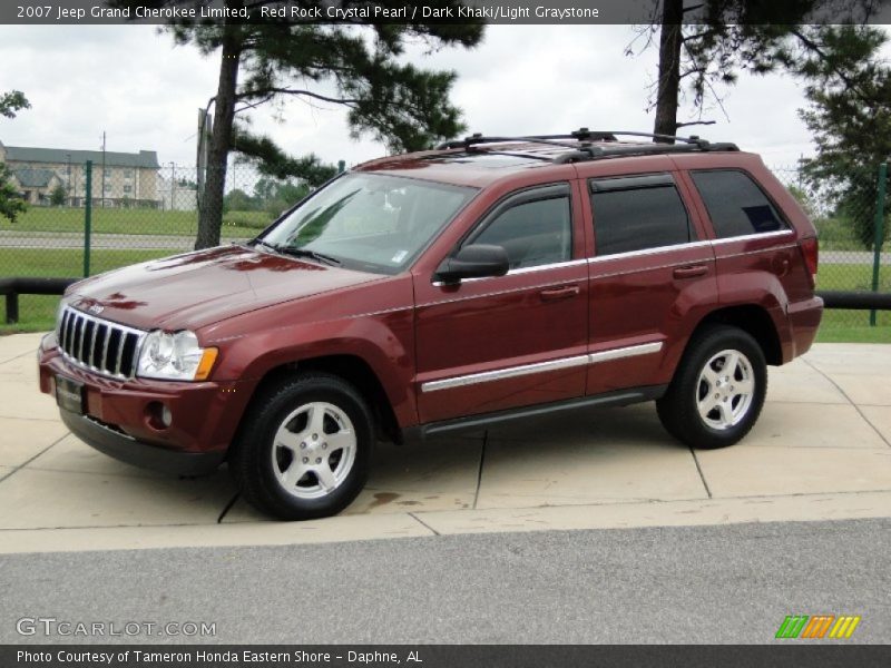 Red Rock Crystal Pearl / Dark Khaki/Light Graystone 2007 Jeep Grand Cherokee Limited