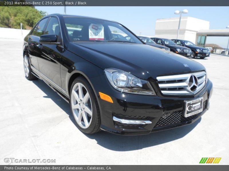 Black / Black 2013 Mercedes-Benz C 250 Sport