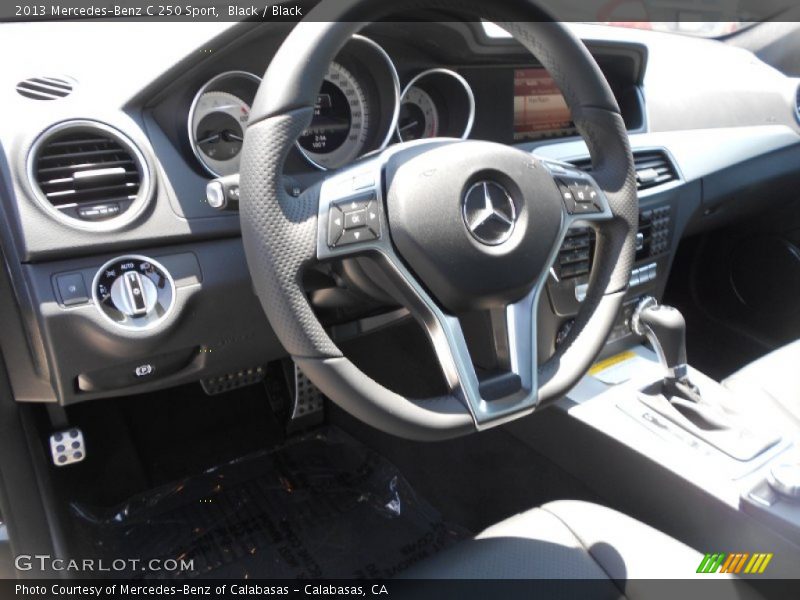 Black / Black 2013 Mercedes-Benz C 250 Sport