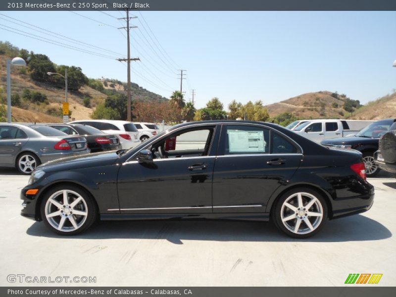 Black / Black 2013 Mercedes-Benz C 250 Sport