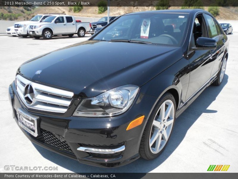 Black / Black 2013 Mercedes-Benz C 250 Sport