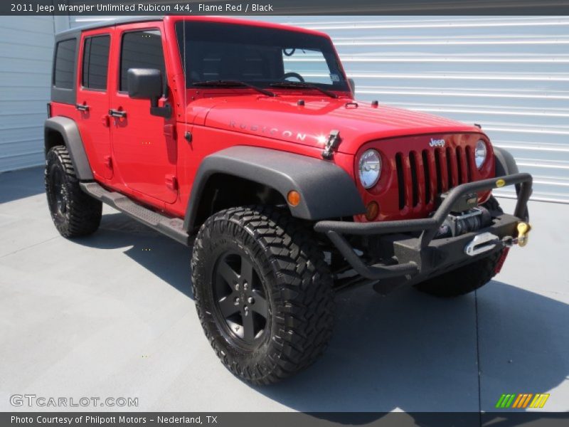 Flame Red / Black 2011 Jeep Wrangler Unlimited Rubicon 4x4