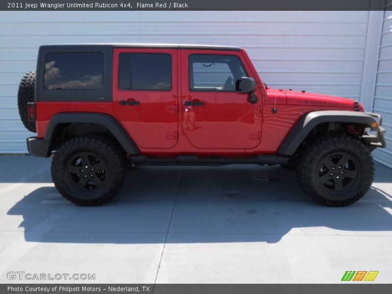 Flame Red / Black 2011 Jeep Wrangler Unlimited Rubicon 4x4