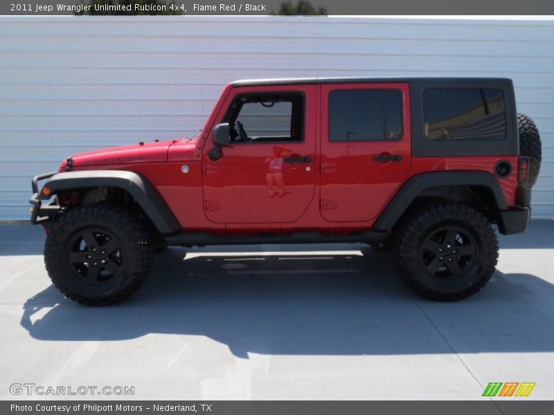 Flame Red / Black 2011 Jeep Wrangler Unlimited Rubicon 4x4